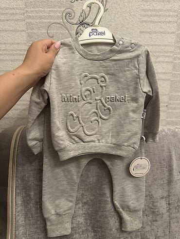Uşaq geyim dəsti – Mini Pakel yeni 9-12 ay - 2 parça: uzunqol