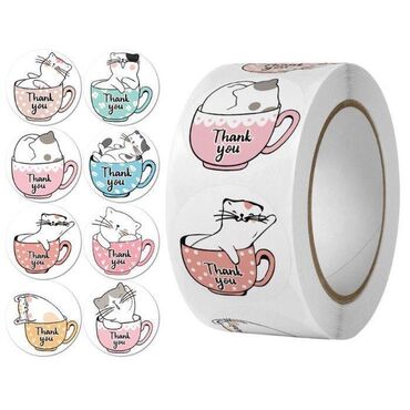 Канцтовары: Наклейки на рулоне — 500 шт Самоклеящиеся декоративные наклейки в at lalafo.kg — 2 Канцтовары: Наклейки на рулоне — 500 шт Самоклеящиеся декоративные наклейки в — 2