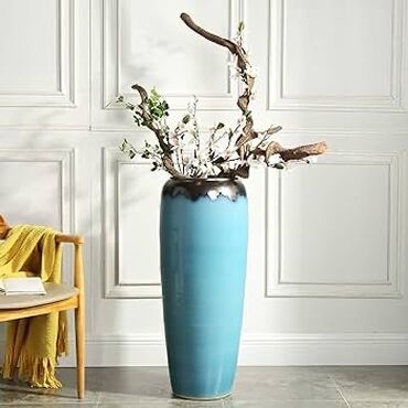 ваза напольная: Керамическая напольная ваза, 85 см высота