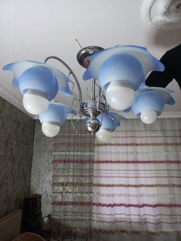 ikinci əl lüstürlər: Çılçıraq, 5 lampa, Farfor