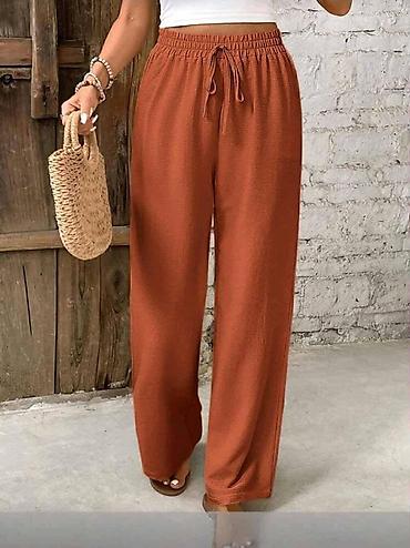 Pantalone: Ženske široke pantalone od viskoze - Materijal: viskoza (lagana — 9