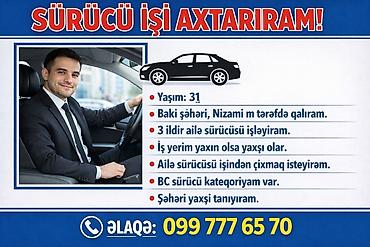 семейный водитель в баку: Peşəkar sürücü xidmətləri - Yaş: 31 - Bakı şəhəri, Nizami metrosu — 1