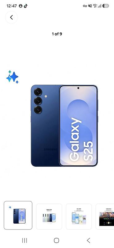 ssd apple: Samsung Galaxy S25, Б/у, 256 ГБ, цвет - Синий, 2 SIM, eSIM — 1