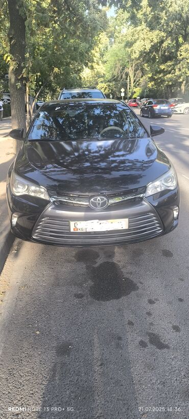 чехол для авто бишкек: Toyota Camry: 2016 г., 2.5 л, Автоматтык, Бензин, Седан