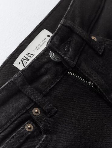джинсы черные: Скинни, Zara, Средняя талия