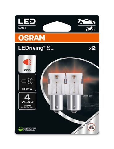 ventilator na upaljac 24v: OSRAM LEDriving SL P21W RED 7506DRP-2BL 1,4W 12V BA15S Pogodna LED