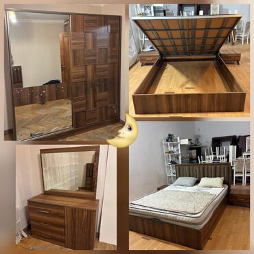 купить двуспальная кровать: İkinəfərlik çarpayı, Dolab, Termo, 2 tumba, İşlənmiş