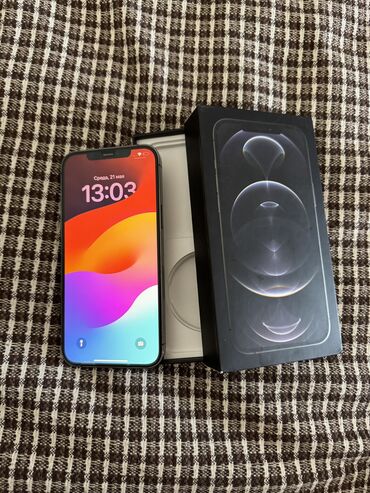 корпус айфон 12: IPhone 12 Pro Max, Б/у, 256 ГБ, Graphite, Защитное стекло, Чехол, Коробка, 76 %