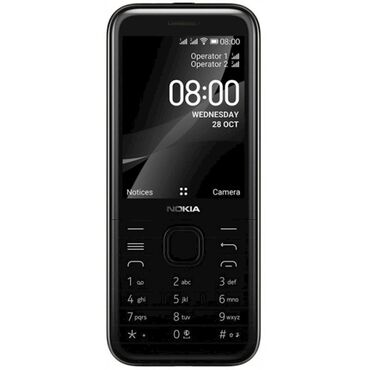 nokia 3650: Nokia 8000 4G, 4 GB, rəng - Qara, Düyməli