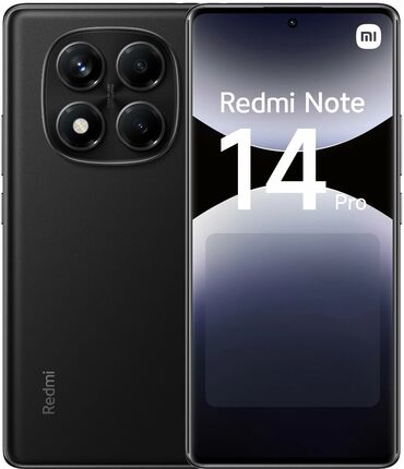 компьютеры каракол: Redmi, Redmi Note 14 Pro, Колдонулган, 256 ГБ, түсү - Кара