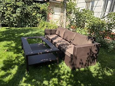 sofa: Комплект садовой мебели, Диван, Ротанг — 1