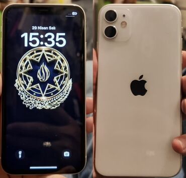 ıphone 11 128 gb ikinci el: IPhone 11, 128 GB, Ağ, Barmaq izi, Face ID