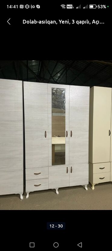 Dolablar: Yeni, 3 qapılı Düz dolab, Dolab-asılqan — 8