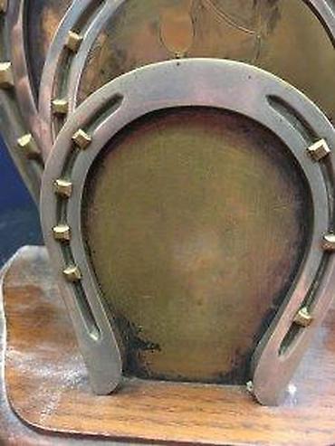 Staro posuđe i escajg: DRŽAČ ZA PISMA, POTKOVICE, DRVO, METAL, JAHRHUNDERTWENDE | Držač za — 12