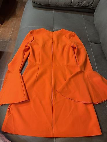 bluza sa perjem: Haljina Blondy – narandžasta, veličina L - Elegantna mini/koleno — 2