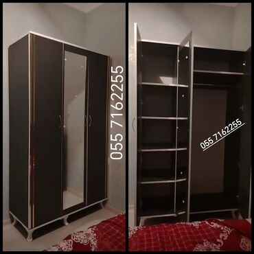 Dolablar: Açılan, 4 qapılı Düz dolab, Qarderob, paltar dolabı — 6