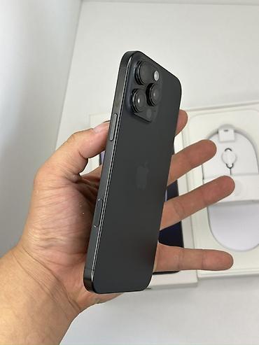 Уюлдук телефондор жана аксессуарлар: IPhone 16 Pro Max, Колдонулган, 256 ГБ, Кара, Куту, 90 % — 6