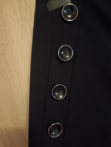 patike baletanke: Ženske pantalone PS Fashion – crne, visokog struka, ravnog kroja — 3