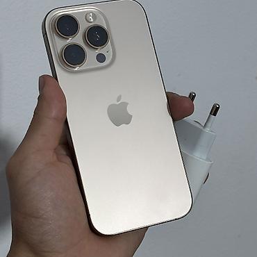 intel i5: IPhone 16 Pro, Б/у, 256 ГБ, Desert Titanium, Зарядное устройство, 81 % — 1