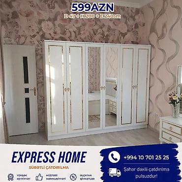 Dolablar: Yeni, 6 qapı, Güzgülü, Açılan, Düz dolab — 1