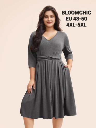 zara kozne haljine: 4XL (EU 48), bоја - Siva, Drugi tip rukava
