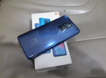 Мобильные телефоны и аксессуары: Xiaomi Redmi Note 9, 64 ГБ, цвет - Голубой, 
 Отпечаток пальца, Face ID