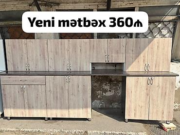 Mətbəx mebeli: Metbex mebeli tezedi
Olcusu 303sm
Qiymet 360 manat
Unvan sabuncu. 99 — 1