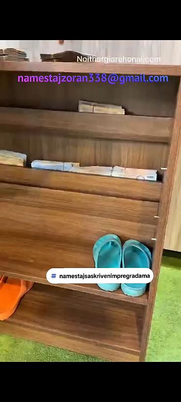 stvari od drveta: -Cipelarnik sa skrivenim pregradama se se moze izraditi od materijala — 3