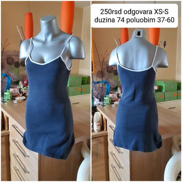 Haljine: Ženska odeća – 4 komada (dimenzije i informacije sa slika) 1) Crvena — 2