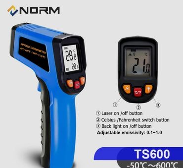 Termometrlər: Lazer termometr TS 600 -50 dərəcədən 600 dərəcəyə qədər istənilən hər
