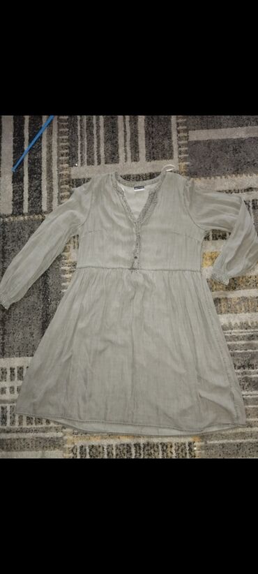 čipkaste haljine svecane haljine do kolena: XL (EU 42), color - Grey, Other style
