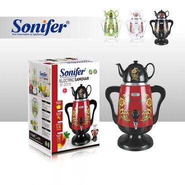 kokteyl aparat: Sonifer Elektrik Samovar SF-2070 ✅ 3.5L əsas çaydan + 0.6L keramika