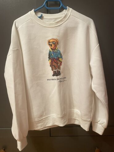 женские шерстяные кофты: Мужская толстовка, Ralph Lauren, One size, цвет - Белый