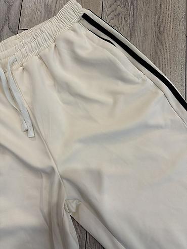 nike tech flecce: Спортивный костюм (куртка + брюки), цвет айвори с контрастными черными — 4