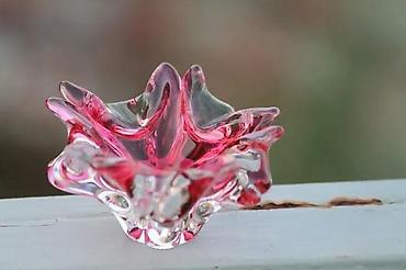 Ostali kućni dekor: Murano, ručno duvano RUŽIČASTI KRISTAL pepeljara 210gr. Murano — 4