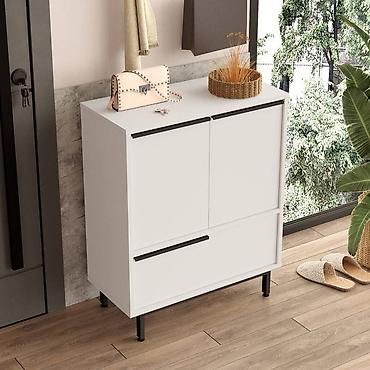 stil stul: Yeni, 3 qapılı, Ağ, Açılan, Düz dolab — 1