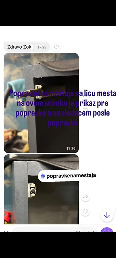 Ostali nameštaj: Popravke namestaja posaljite spisak sa slikama i dobicete odgovor — 24