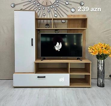 tv 75: Yeni, Düz TV altlığı, Polkalı, Laminat — 1
