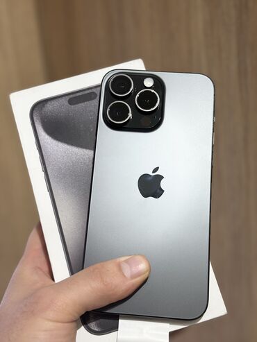 купить бп для пк: IPhone 15 Pro Max, Колдонулган, 256 ГБ, Black Titanium, Кабель, Куту, 90 %