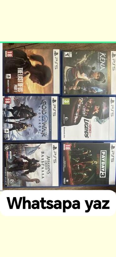 прокат плейстейшен 4: PS5 üçün orijinal disk oyunlar toplusu. Şəkillərdə olan adlar: - The