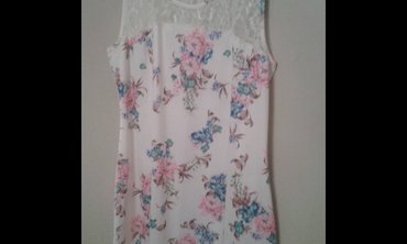 haljina mini teksas: 0101 Brand L (EU 40), bоја - Bela, Everyday dress, Kratkih rukava