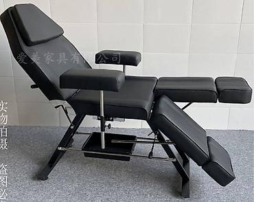 Medicinski nameštaj: Profesionalna kozmetička tatto medicinska stolica – crna — 4