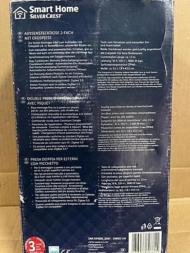 Utičnice: Smart Home SilverCrest spoljašnja pametna utičnica, 2-polna, sa — 7