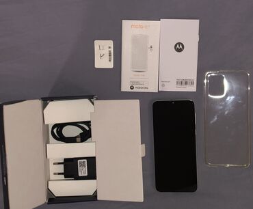 tikanlı tel: Motorola Moto E13, 64 GB, rəng - Bej, Sensor, Sənədlərlə