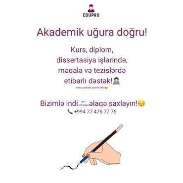 zərgərlik kursu: 🎓 EduProGroup – Akademik Dəstəyiniz! 👨🏻‍💻 💡 Bakalavr və Magistr