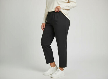 Women's Pants: Spodnie materiałowe damskie, rozmiar 4XL