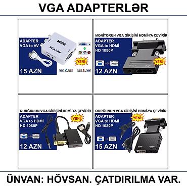 Digər kompüter aksesuarları: Adapterlər/Konverterlər (Çeviricilər) 📍Ünvan: Bakı şəh, Suraxanı ray — 12