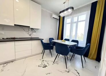 2 бөлмө, 80 кв. м, Элитка, 3 кабат, Дизайнердик ремонт