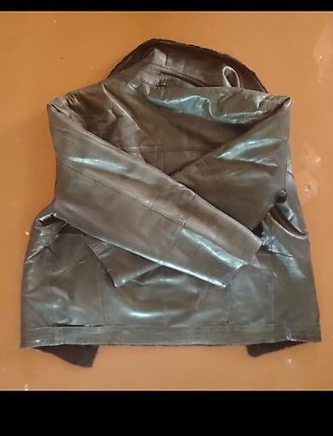 üst geyimleri: Qış üçün kişilər üçün qalın içlikli dəri plaş/kurtka. - Material — 2