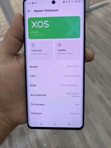 ucuz notebook kampanya: Infinix Zero 30, 256 GB, rəng - Yaşıl, Sensor